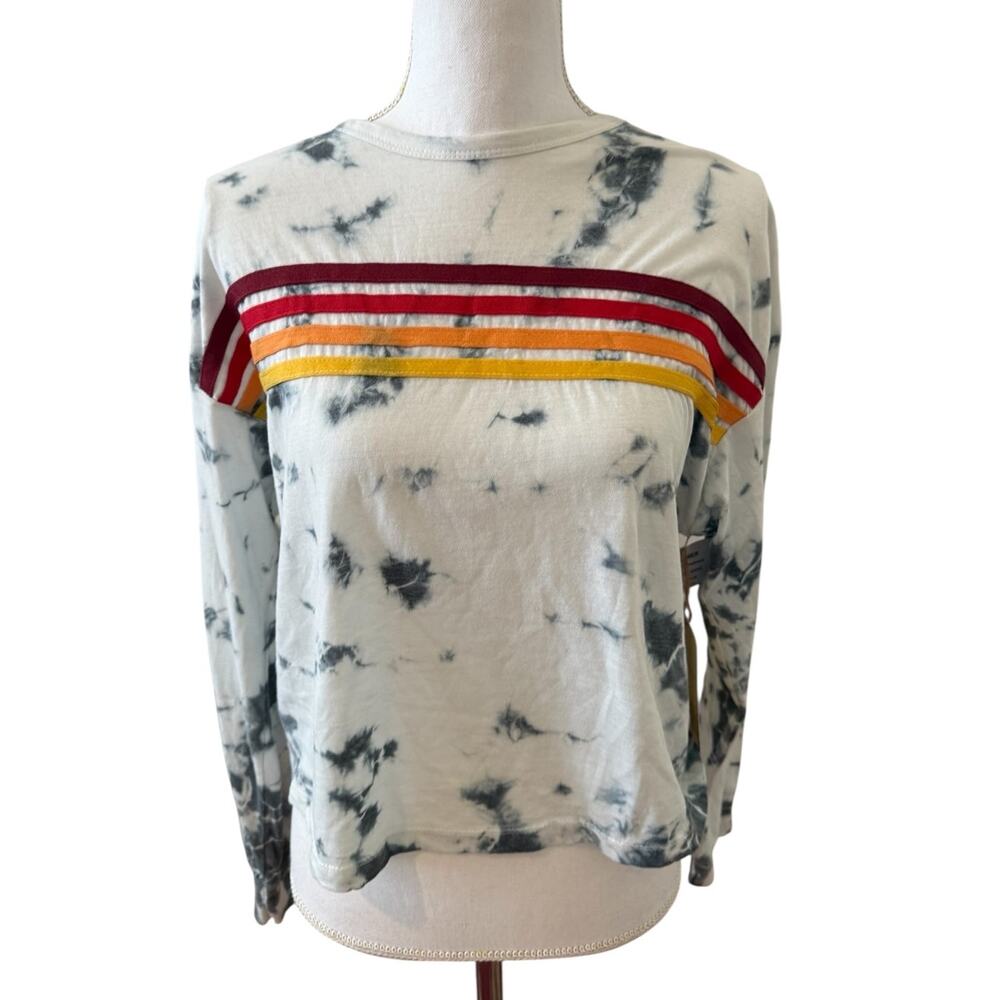 Vintage Havana Tie Dye Stripe Detail Long Sleeve Top S